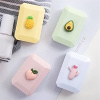 portable contact lens case travel glasses box cartoon fruits pattern girls color pupil lenses care soaking storage accessories