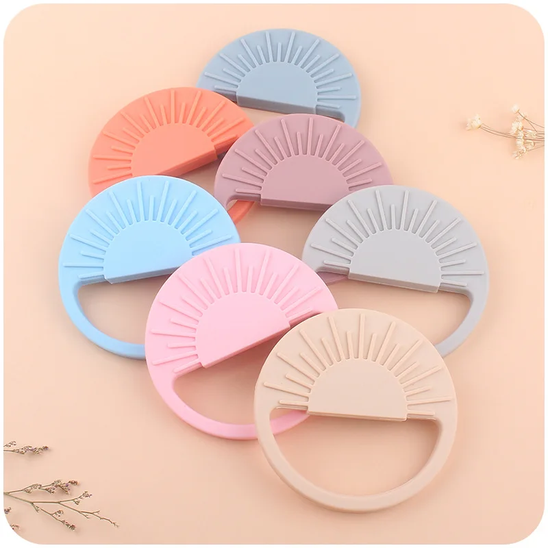 

Newborn Baby Teether Silicone Nurse Accessories Cartoon Sun Flower Shape 9 Colors Silicone Teether Baby Teething Toys Girls Boys