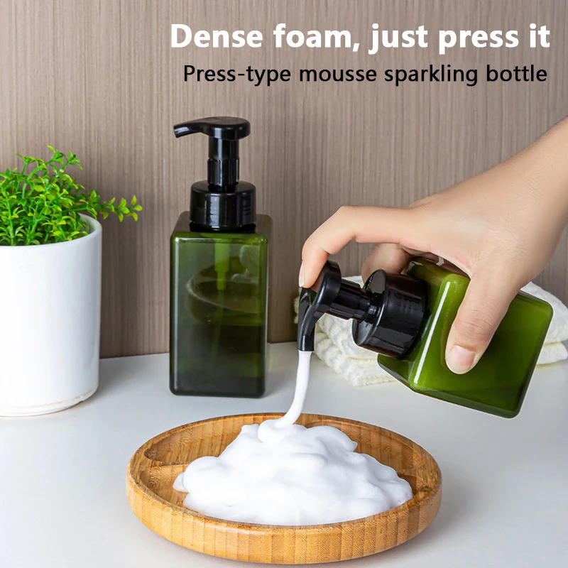 

250/450ml Mousse Facial Cleanser Foam Dispenser Plastic Pump Bottles Mini Empty Bottle Refillable For Travel Cleaning Cosmetics