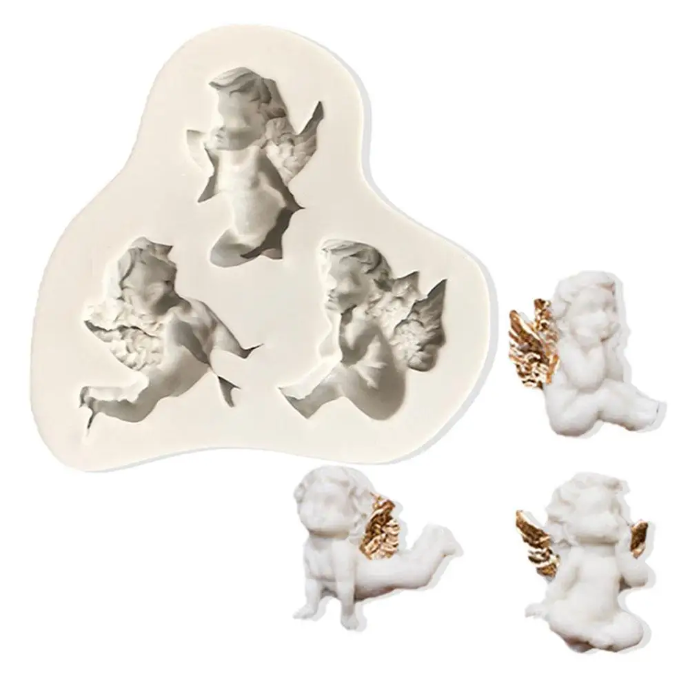 

Baby Angel Shaped Silicone Mold Cake Decoration Boy Fondant Cookies Tools 3D Silicone Candy Mold