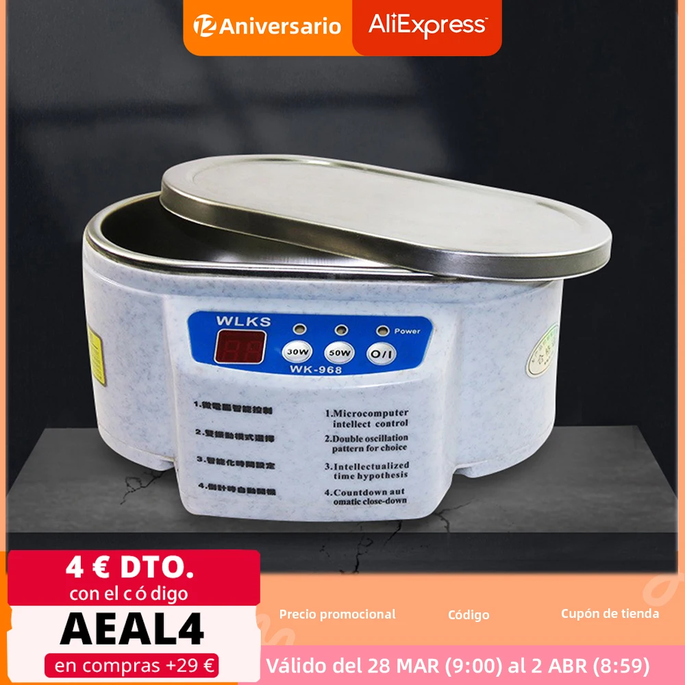 Digital Ultrasonic Cleaner Bath Jewelry Glasses Watch High Frequency Vibration Clean Machine Electric Makeup Razor Brush | Бытовая