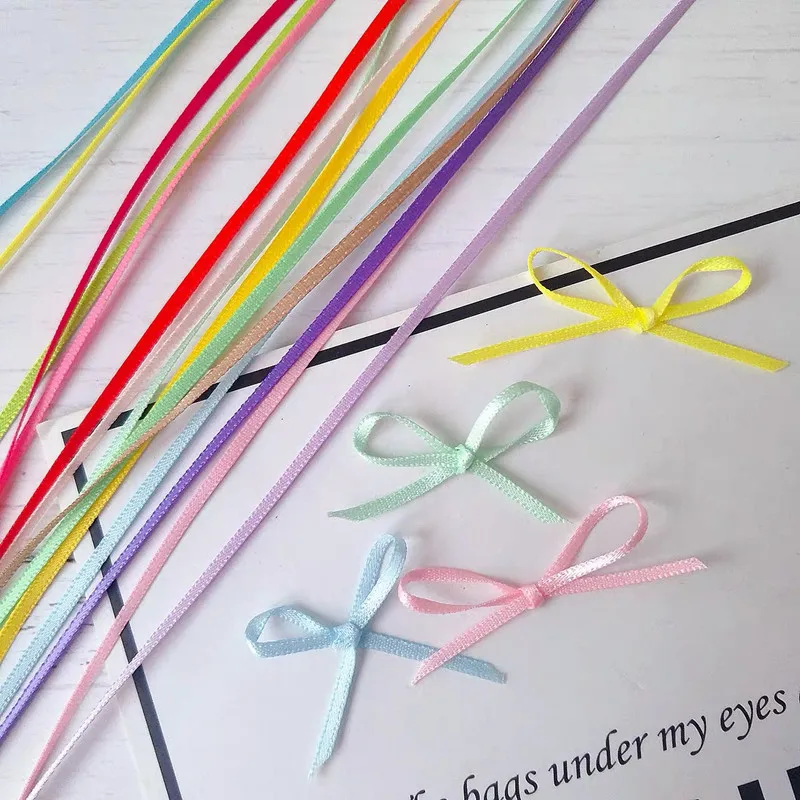 NEW 10 yards 3mm Silk Satin Ribbons for Crafts Bow DIY Handmade Gift Wrap Party Wedding Decorative |