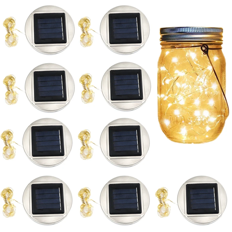 

30 светодиодов Solr Power Mson Jr, Светильники для крышек, Водонепроницаемые огни, гирлянда для улицы, свадьбы, Рождества, украшение для свадьбы, Рожд...