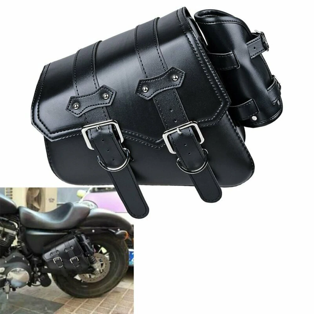 

Hot New Saddlebag Made Model PU Replacement Series W/ side storage Black For Harley Sportster XL 883 1200 48 72