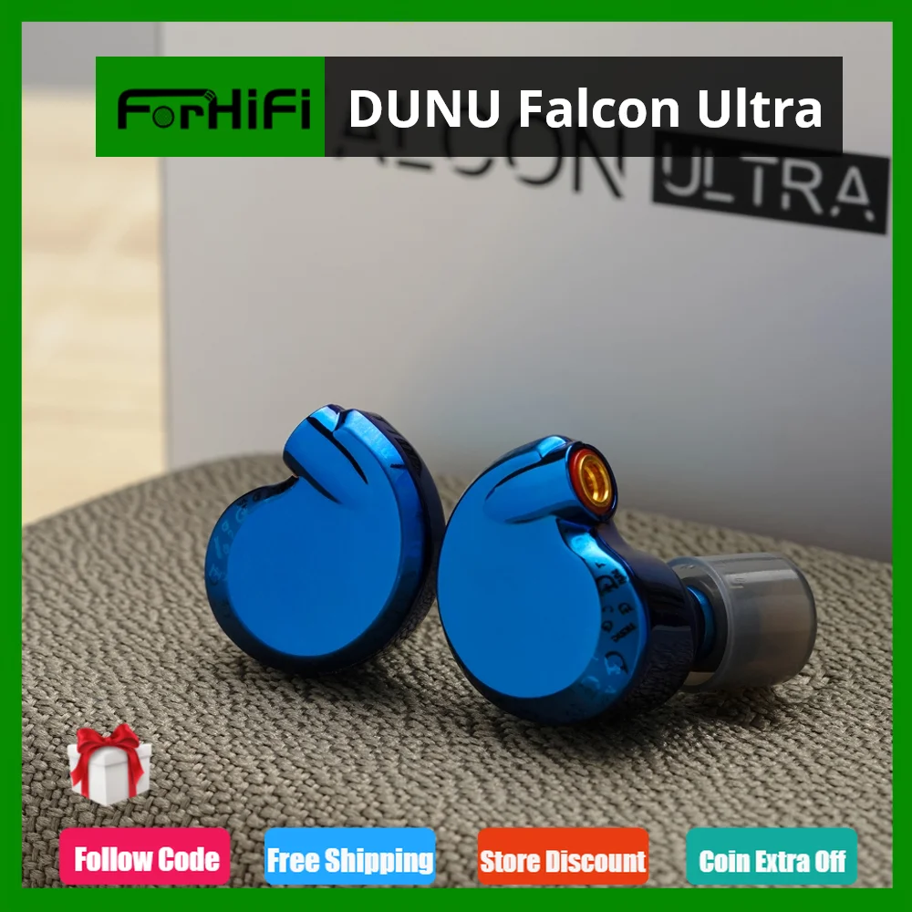 Ультрадинамические наушники DUNU Falcon с драйвером, наушники-вкладыши с мониторами Klein Blue Hi-res, музыкальные наушники с басами, наушники с Hi-Fi кабелем MMCX