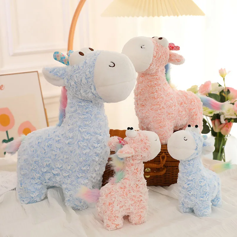 

25-38cm Cute Giraffe Plush Animal Stuffed Doll Kawaii's Room Sofa Decorative Cushion Children's Gift Toys Sleeping Throw Pillows