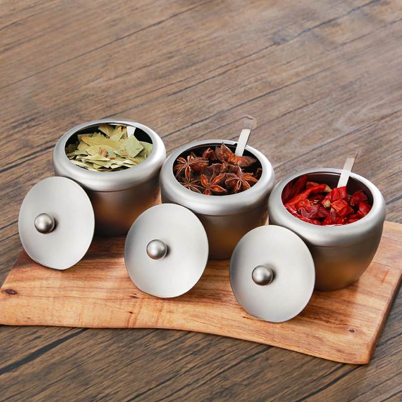 Котелок для приправ из чистого титана портативная коробка кухонный бытовой