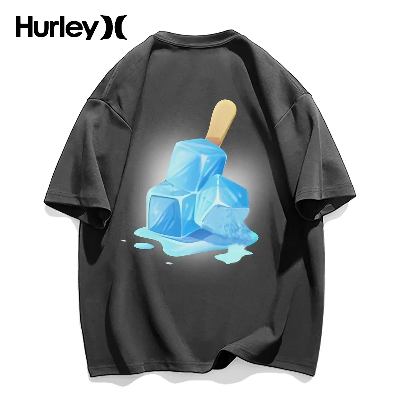 

Hurley Пляжная Одежда Мужс Summer New Trend Everything Is Shoulder Short Sleeve T-shirt Men And Women Couples Loose Top
