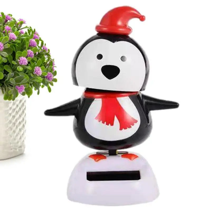 

Solar Dancing Figures Solar Powered Swinging Toys Car Dashboard Dancing Figure Toy For Car Home Decor Elk Santa Snowman Penguin