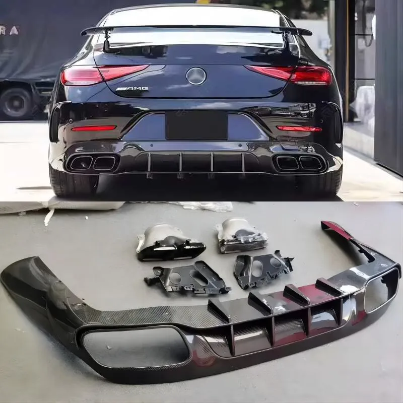 Для Benz W257 CLS260 CLS300 CLS350 CLS53 2019 + Автомобильный спойлер из углеродного волокна