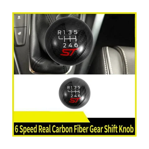 6-Скоростной автомобильный гоночный ST ручка переключения передач из углеродного волокна для Ford Focus ST RS Fiesta ST