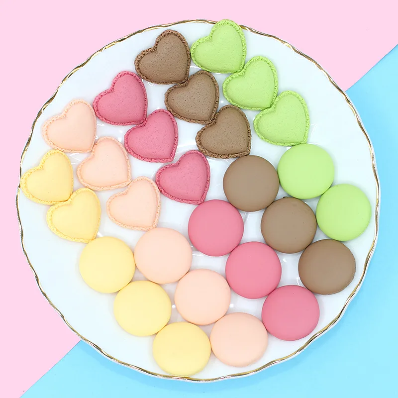 

10pcs Kawaii Resin Macaroon Fake Cake Mini Figures Crafts Miniature Accessories Planar Flatback Cabochons Charm Diy Scrapbooking
