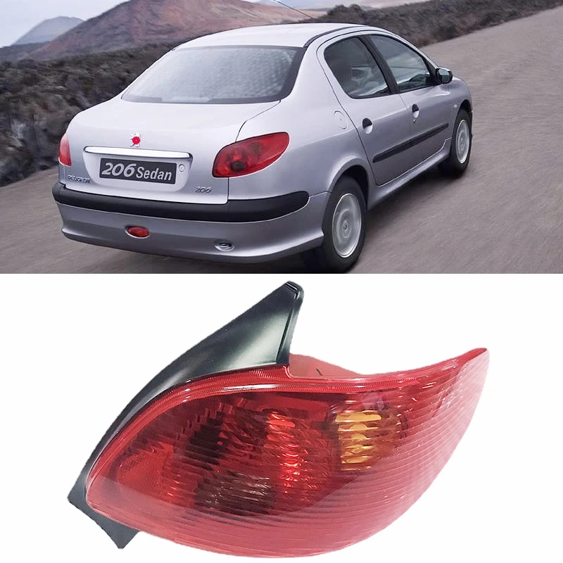 for Peugeot 206 rear tail light assembly tail light cover tail light housing Lamp housing cover assembly