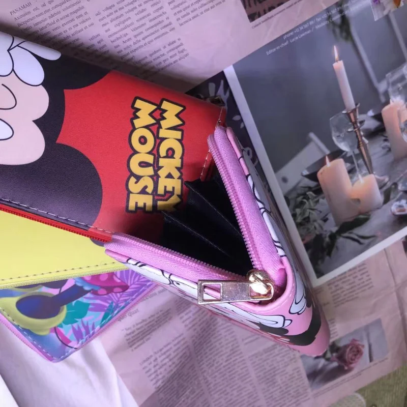 disney 2022 new mickey womens wallet luxury brand womens coin purse high quality multi card slot large capacity fashion wallet free global shipping