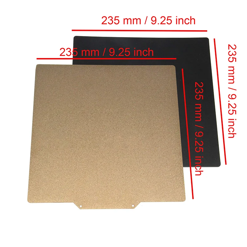 ENERGETIC 235x235mm PEI Sheet Double Side Textured/Smooth PEI Magnetic Spring Steel Plate for Ender-3 S1 3D Printer Heat Bed loading=lazy