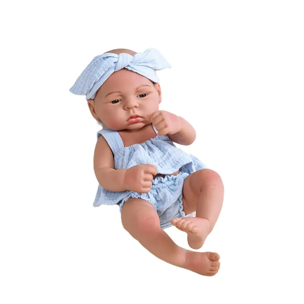 

40cm Simulation Doll Durable Bath Dress Up Doll Realistic Rebirth Silica Gel Doll Infant Children's Playmates Toy