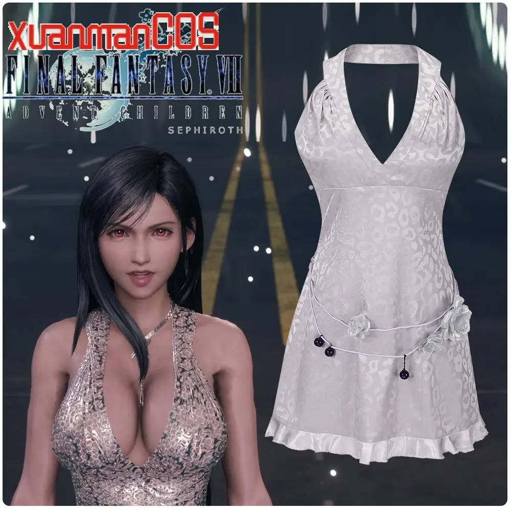

Game Final Fantasy VII Remake Tifa Cosplay Costume Outfits Halloween Carnival Party Women Dress
