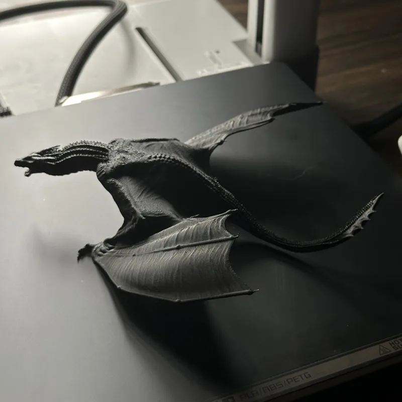 Фото 3D-печатная модель дракона из смолы, летающая фигурка дракона, магическое существо, для самостоятельной покраски, настольный декор, коллекционный предмет, креативный подарок №2