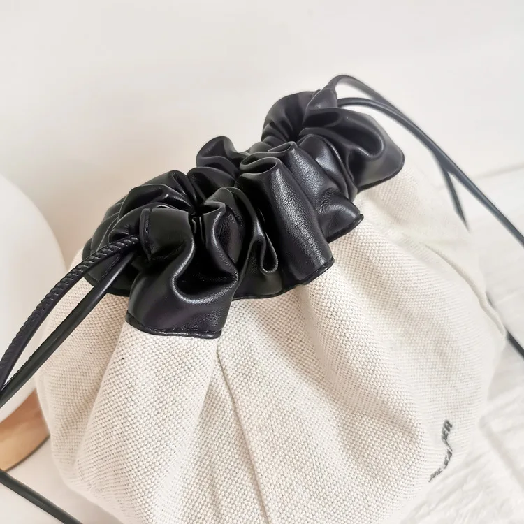 Jil sander Canvas bag Bucket bag Designer bags Fashion Luxury genuine leather Shoulder bags High-capacity Women's Handbag