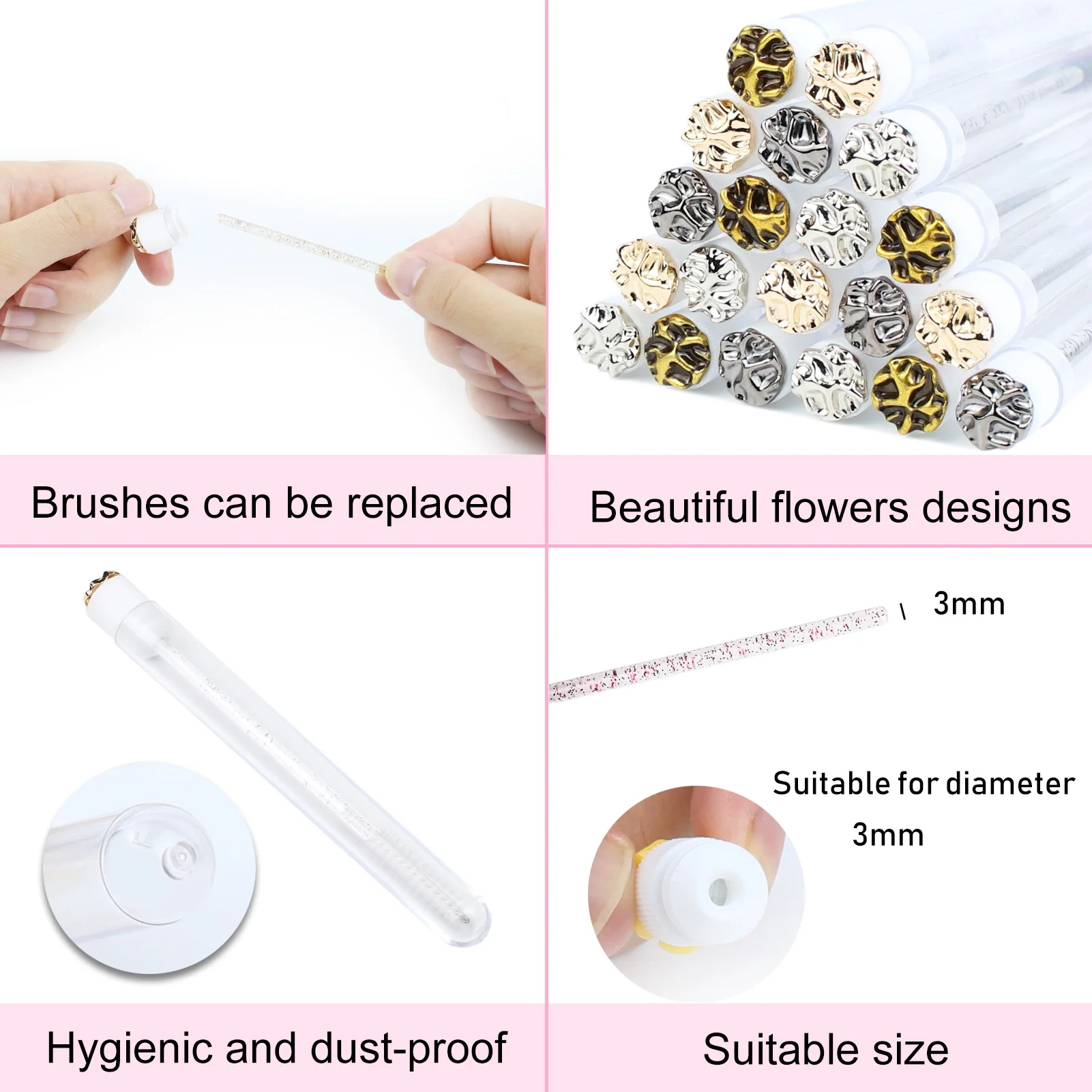 20 шт. палочка для туши пустой тюбик алмазные кисти катушки ресниц кисть макияжа