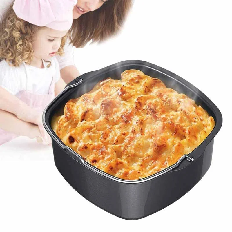 

Non-stick Cake Baking Tray Basket Airfryer for Baking Dish Pan Air Fryer Kitchen Air Fryer Accessories Baking Basket