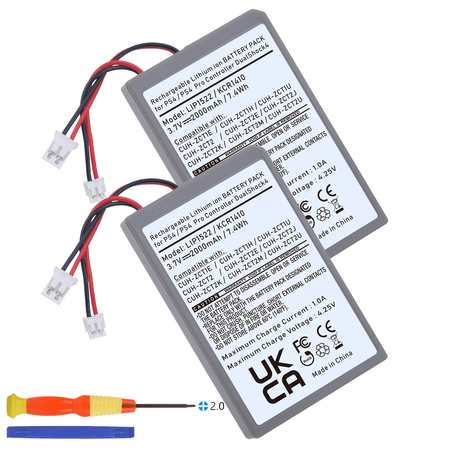 2000mAh PS4 PS4Pro Controller Battery for Sony Playstation 4 Dualshock4 V1 V2 Controller CUH-ZCT2 CUH-ZCT2E CUH-ZCT1E CUH-ZCT1U