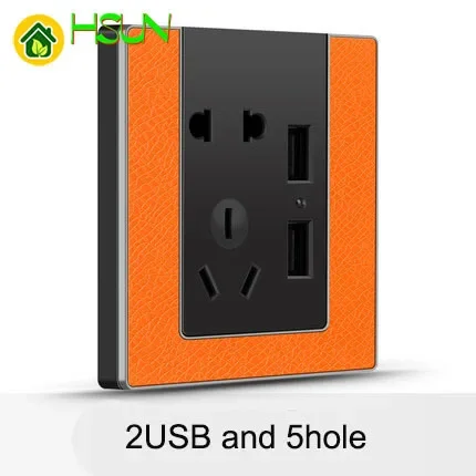 

Текстурированная розетка-переключатель 86 с USB-светом