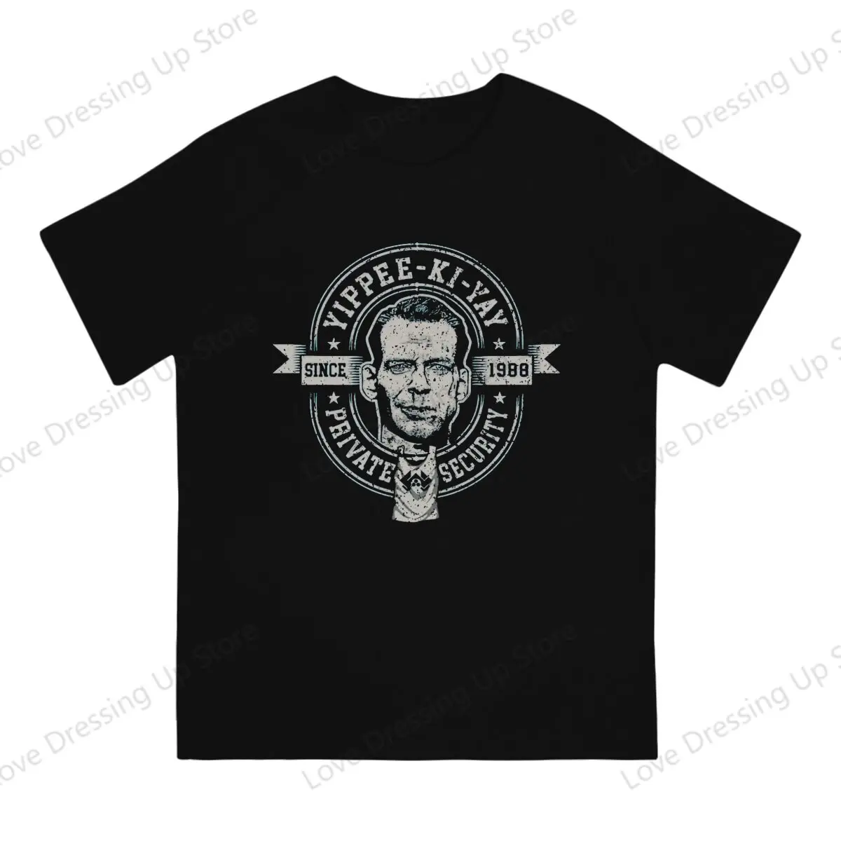 Die Hard Yippee Ki Yay Large printed cotton men's Tshirt Street Cool Tshirts Hipster Hot Sale Tops