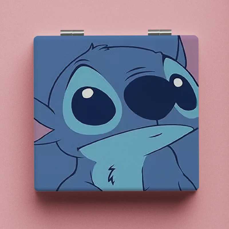 Новое маленькое зеркало Kawaii Stitch, портативное зеркало для девочек, милое портативное складное ручное флип-зеркало для макияжа, Рождественский подарок для девочек (art.: 3920ca2e89189) - 3920ca2e89189