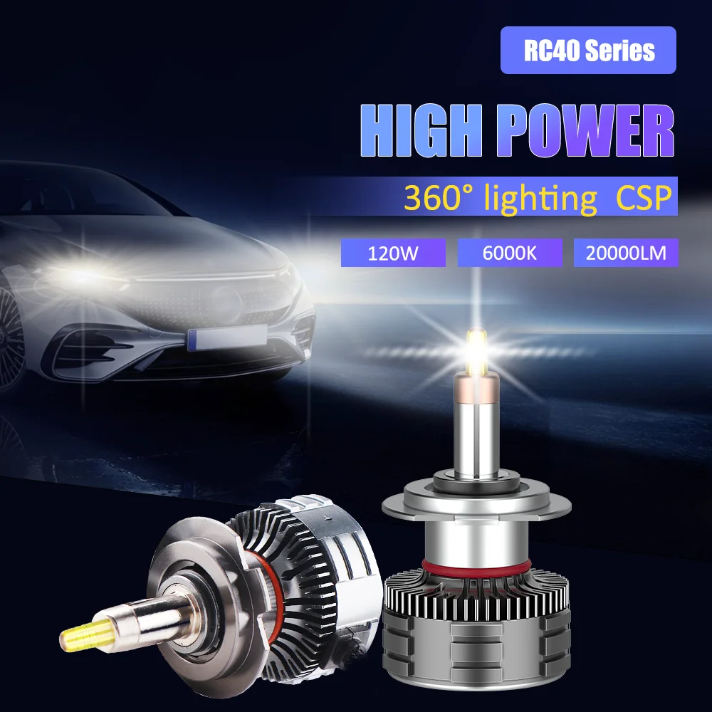 

Светодиодные лампы H7, H9, H11, противотуманные фонари, 9006, Hb4, Hb3, светодиоды 360, 120 лм, 4 стороны, 6000 Вт, 3D Автомобильные лампы высокой мощности, супе...