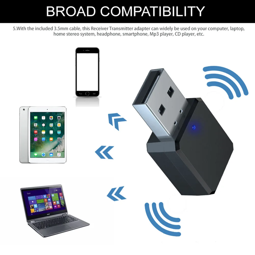 

Audio Receiver compatible Dual Output AUX USB Stereo Hands-free Call Wireless Audio Receivers & Adapters H-best