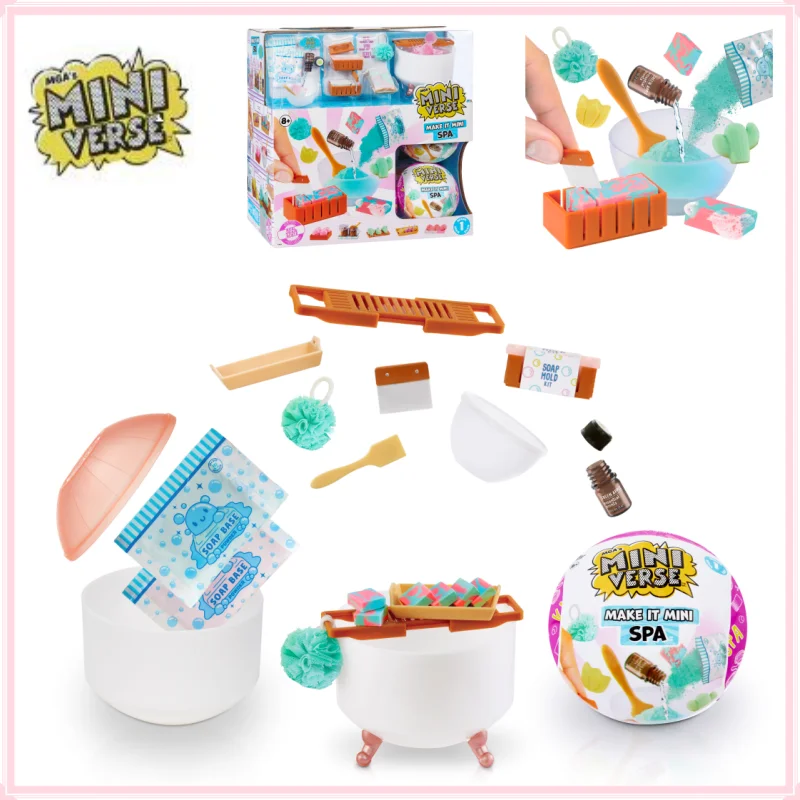 Новинка 2024 1 шт. Mga Miniverse Make It Mini Spa игровой домик игрушки глухая коробка кукла