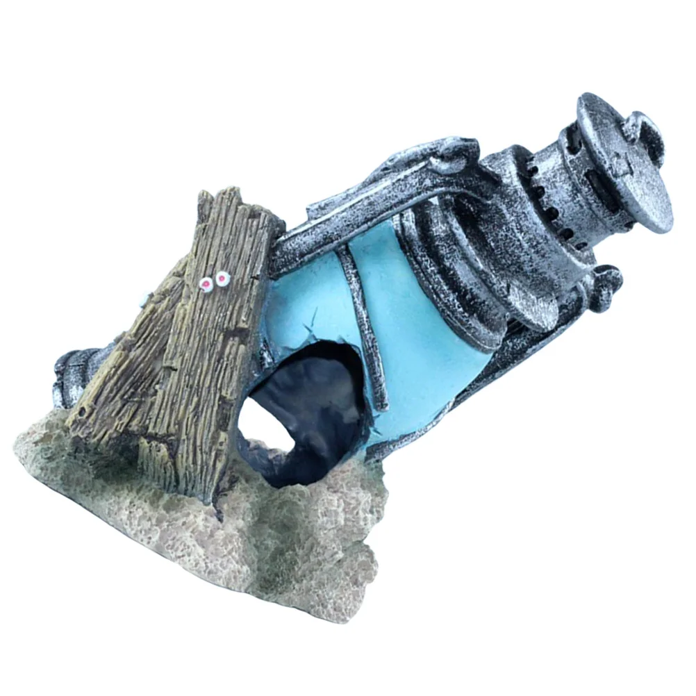 

Aquarium Fish Tank Landscape Decor Resin Art Ornament Hideout House Cave