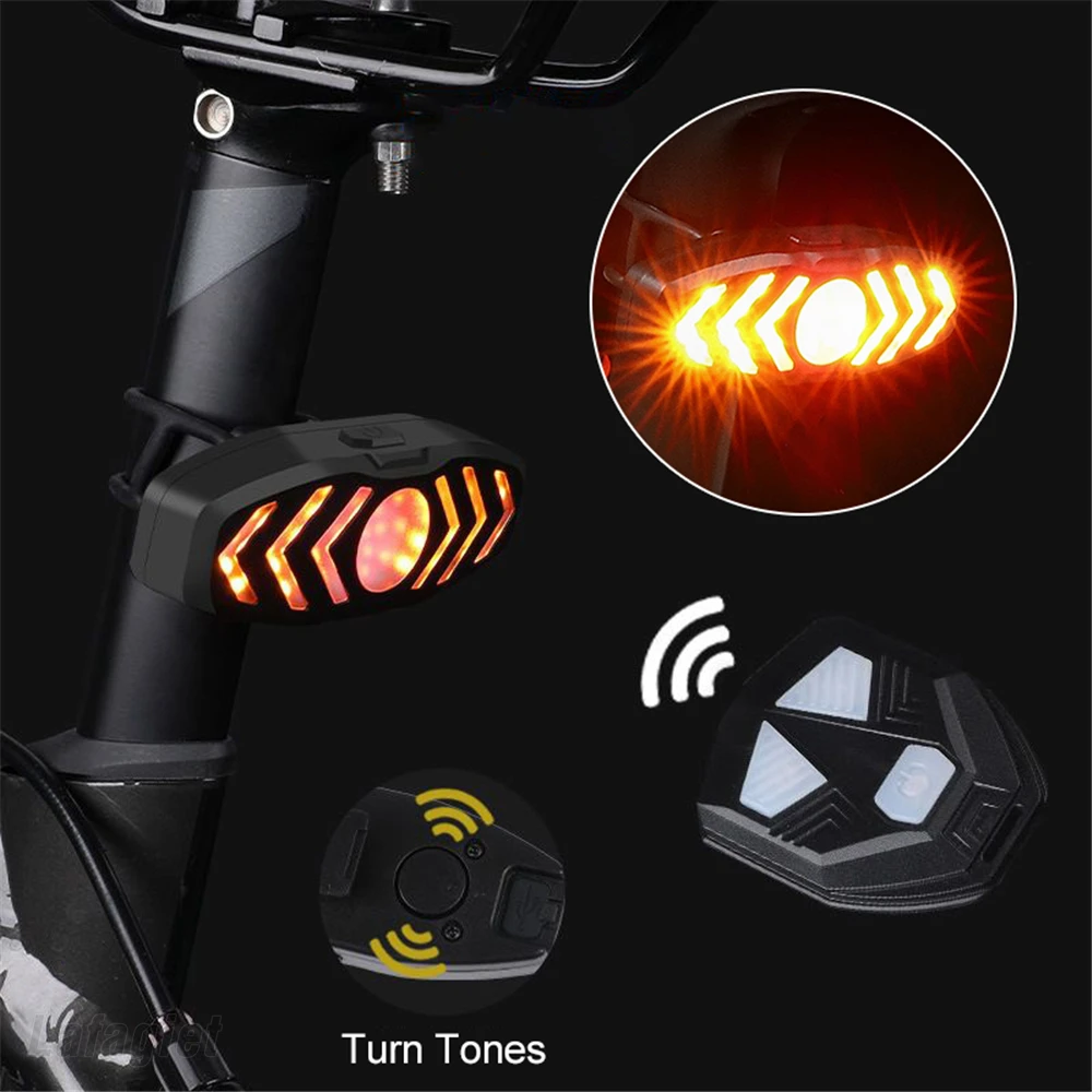 

Задний фонарь рулевого управления для велосипеда, беспроводной предупреждающий сигнал, задний фонарь с клаксоном, для горных и дорожных велосипедов, Аксессуары для велосипеда, дистанционное управление