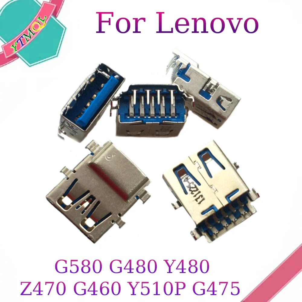 

10-100Pcs New USB 3.0 Jack Connector For Lenovo G580 G480 Y480 Z470 G460 Y510P G475 Dell HP Asus Laptop USB Charger Socket