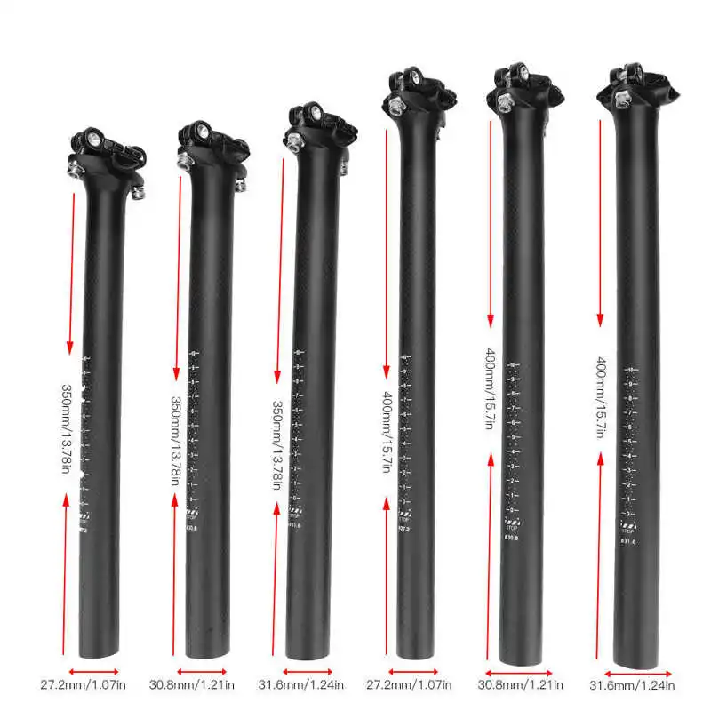 

Bicycle Seatpost Shockproof Carbon Fiber Mountain Road Bike Saddle Double Spike Seat Post Seatpost Accessory