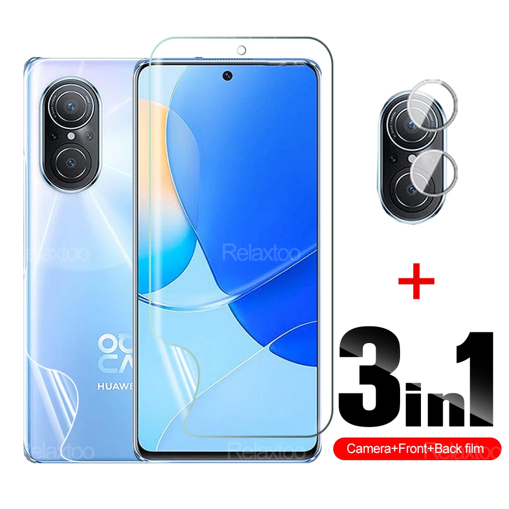 

Гидрогелевая мягкая пленка 3 в 1 для Huawei nova 9 SE 8i 9 8 4G, защитный экран для телефона Huawe honor 50 lite, задняя пленка, защитный чехол
