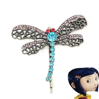 new movie coraline the secret door coraline dragonfly hair clip queen bee hairwear hair comb brooch pin girls women jewelry