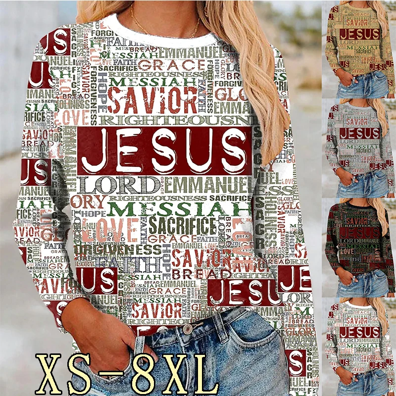 

2022 Autumn and Winter New Retro Leisure O-Neck Long Sleeve Fashion Versatile Personalized Pulovers XS-8XL