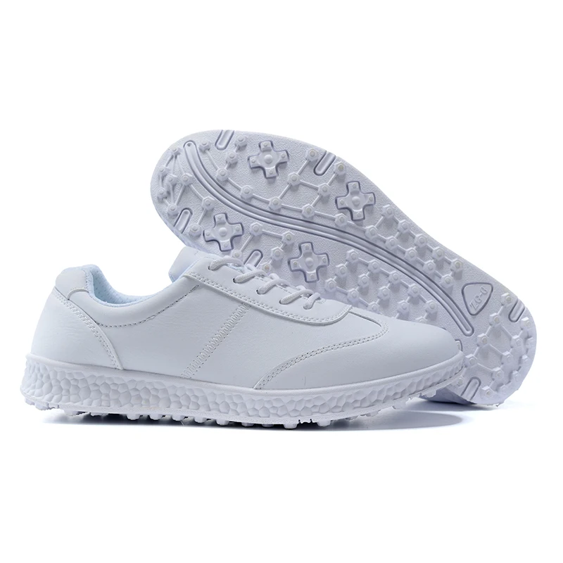 

Women Golf Shoes White Leather Girls Professional Outdoor Golfing Sneakers Anti-slippery Lady Golfer Training Shoes