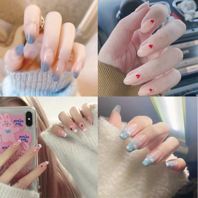 

Накладные ногти с клеем, 24 шт.