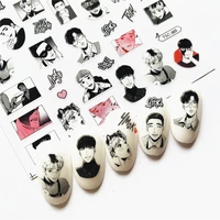 newest tsc 365 366 charismatic guy series 3d nail art sticker nail decal stamping export japan designs rhinestones