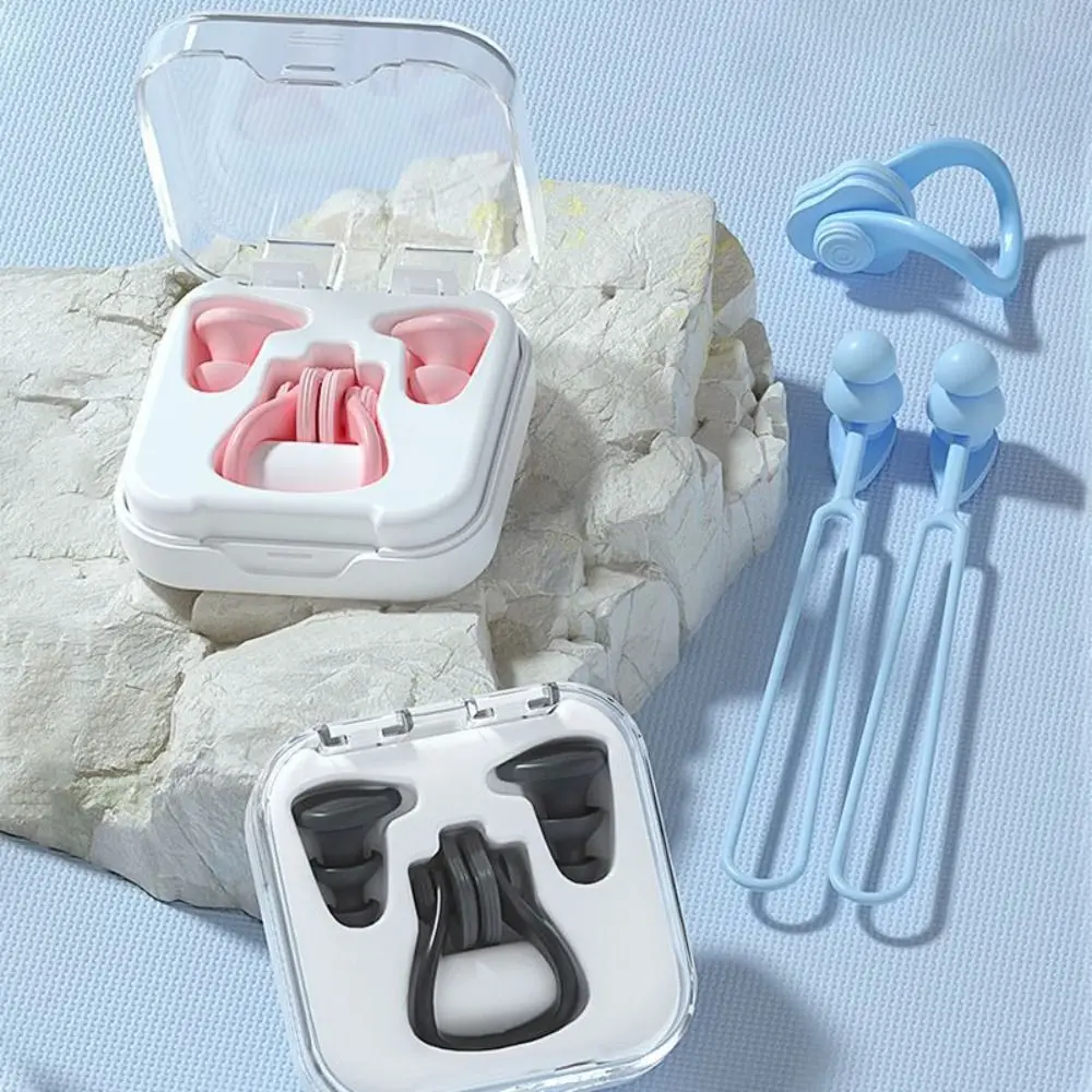 

Набор силиконовых затычек для носа с защитой от потери, плавательное оборудование с защитой от шума, изысканные аксессуары для бассейна