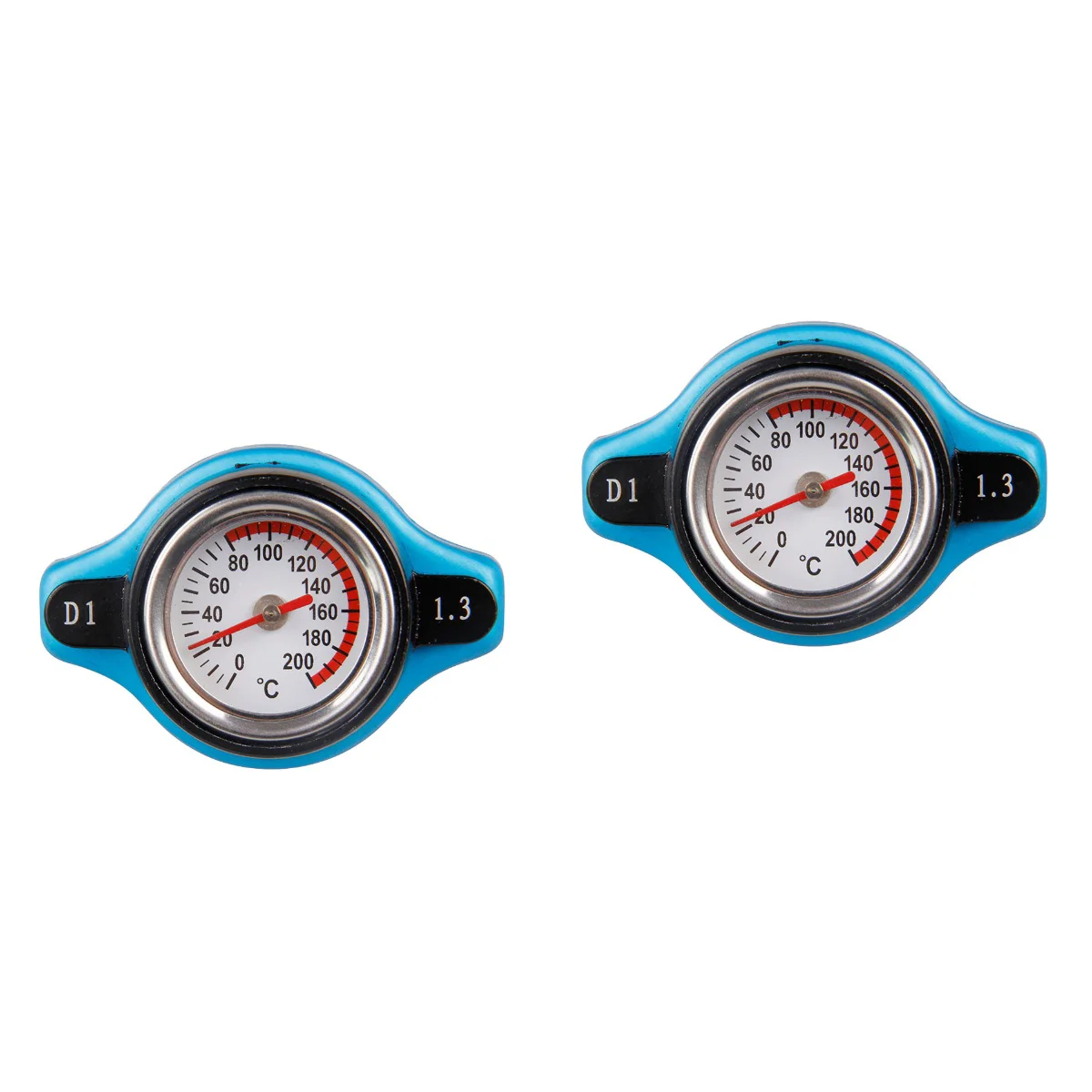 

2 Pack Auto Gaugess Water Tank Thermostatic Radiator Cap Cover Temperature Meter Gauge