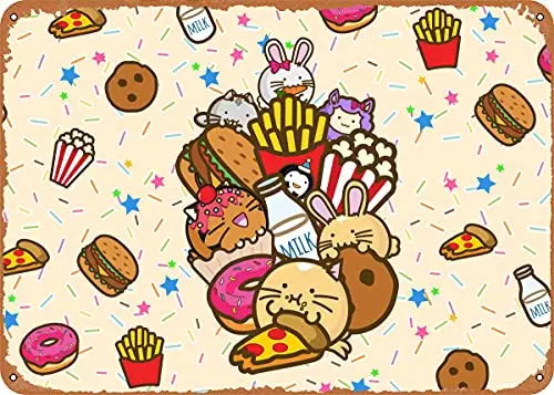 Металлическая табличка Fuzzballs 8x12 дюймов