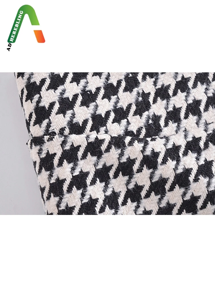 Женская твидовая юбка-карандаш Adherebling повседневная шерстяная с высокой талией и