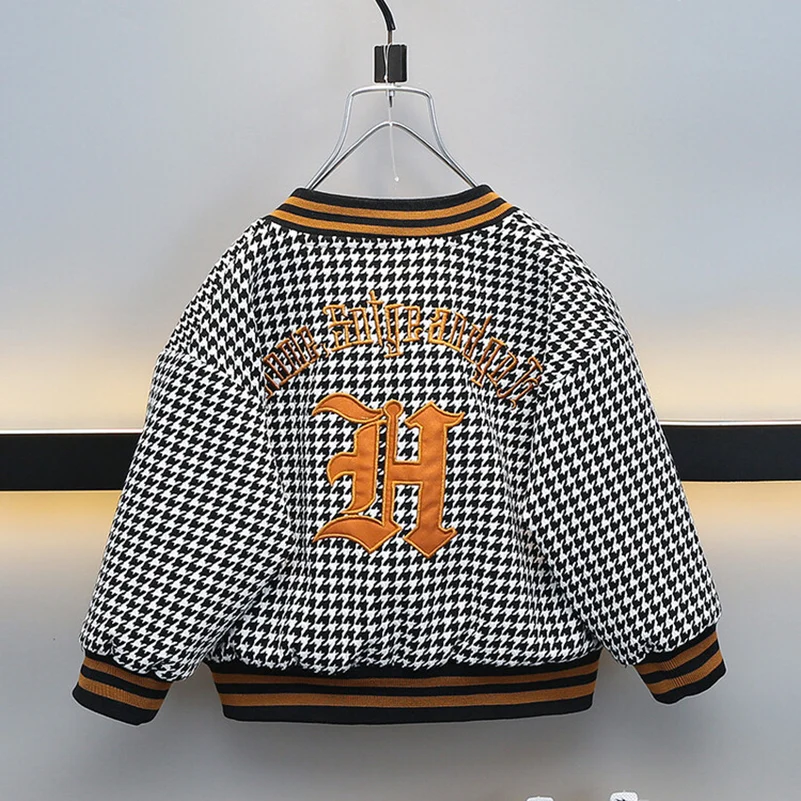 Весна-Осень 2024 модное дышащее клетчатое пальто для отдыха мальчиков 2-8 лет