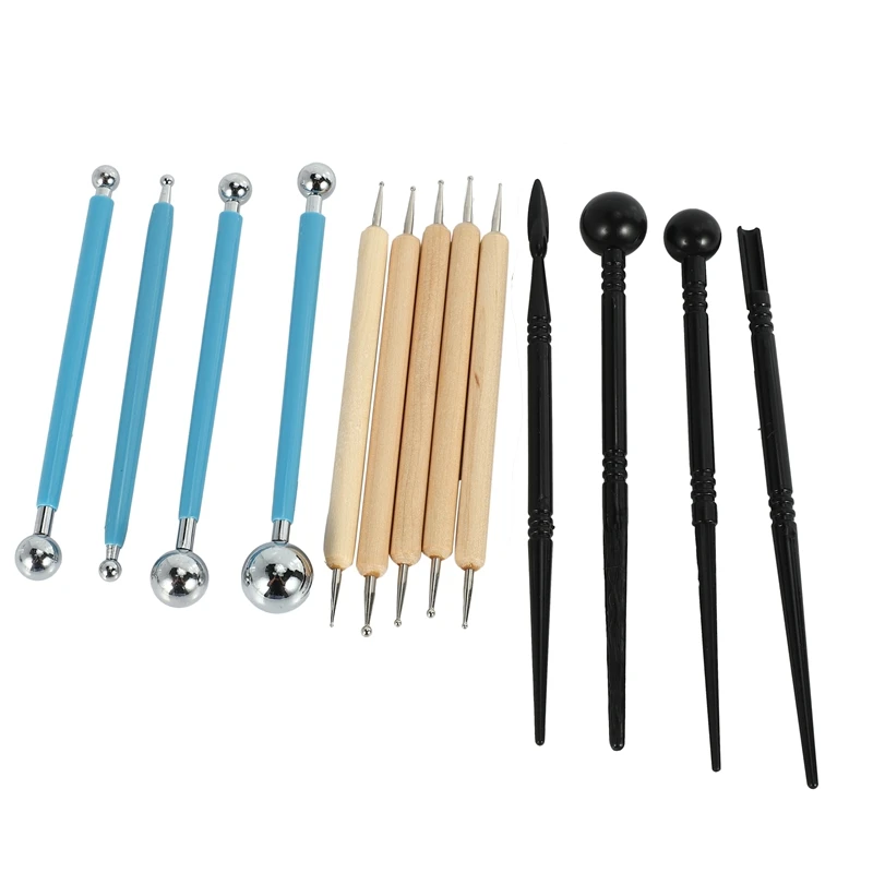 

13 Piece Ball Stylus Dotting Tools, Clay Pottery Modeling Set, Rock Painting Kit