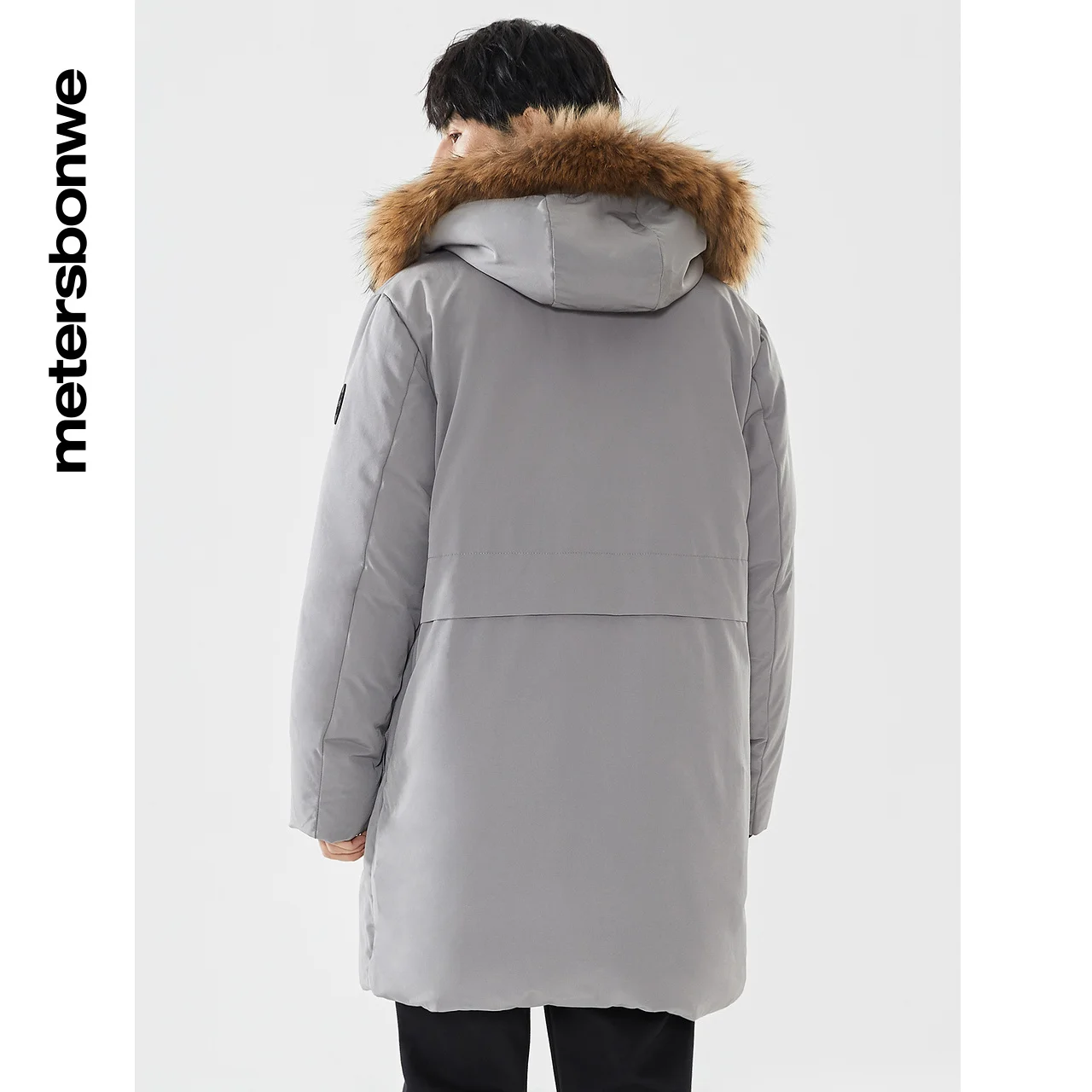 Metersbonwe Hooded Parker Down Jacket Women Thick Winter Coat Female Long 90Down Coat Fashion Outerwear Warm Jacket Raccoon Brim