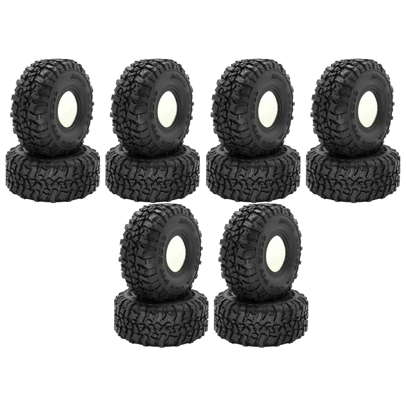 

12PCS 120MM 1.9Inch Rubber Tyres Wheel Tires For 1/10 RC Rock Crawler Axial SCX10 90046 AXI03007 Traxxas TRX4 TF2 D90